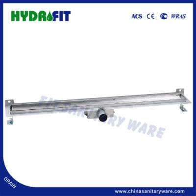 Hot Sale Stainless Steel 304 Side Outlet Linear Shower Drain Linear Drainer Shower Drainer with Flange Against Wall
