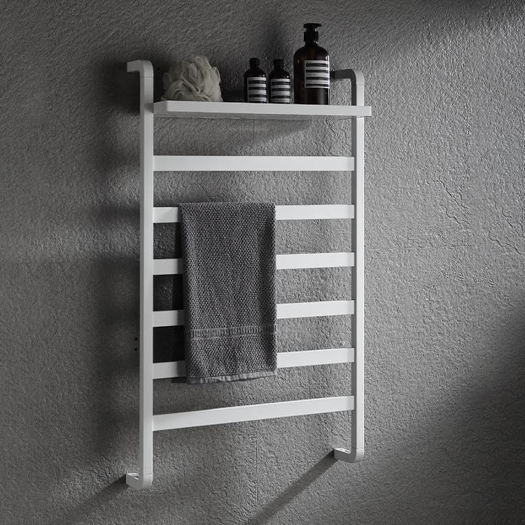 Kaiiy Modern Wall Mounted Electric Warmer Drying Towel Rack Bathroom Accessories Towel Rack with Shelf