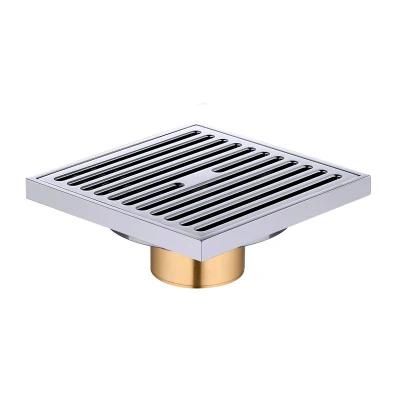 Brass Bathroom Drainer Tile Insert Conceal Square Strainer Drain Shower Floor Drain