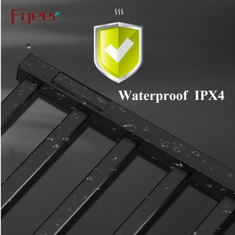 Fyeer Bathroom Accessory Wall Mounted Towel Warmer Matt Black Electric Heating Towel Rail Rack