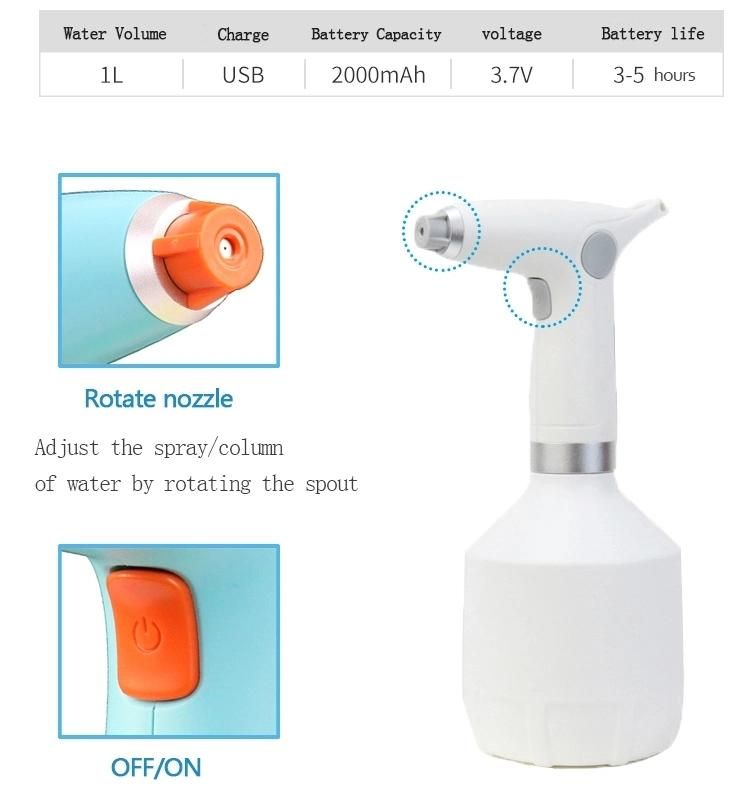 Rechargeable Handheld Automatic Sprayer 1L Soap Dispenser Auto Hand Dispensers
