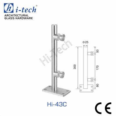 Hi-43c Glass Balustrade Hardware Stainless Steel Accessories Handrail Railing Post Guardrail Baluster Stair Fence