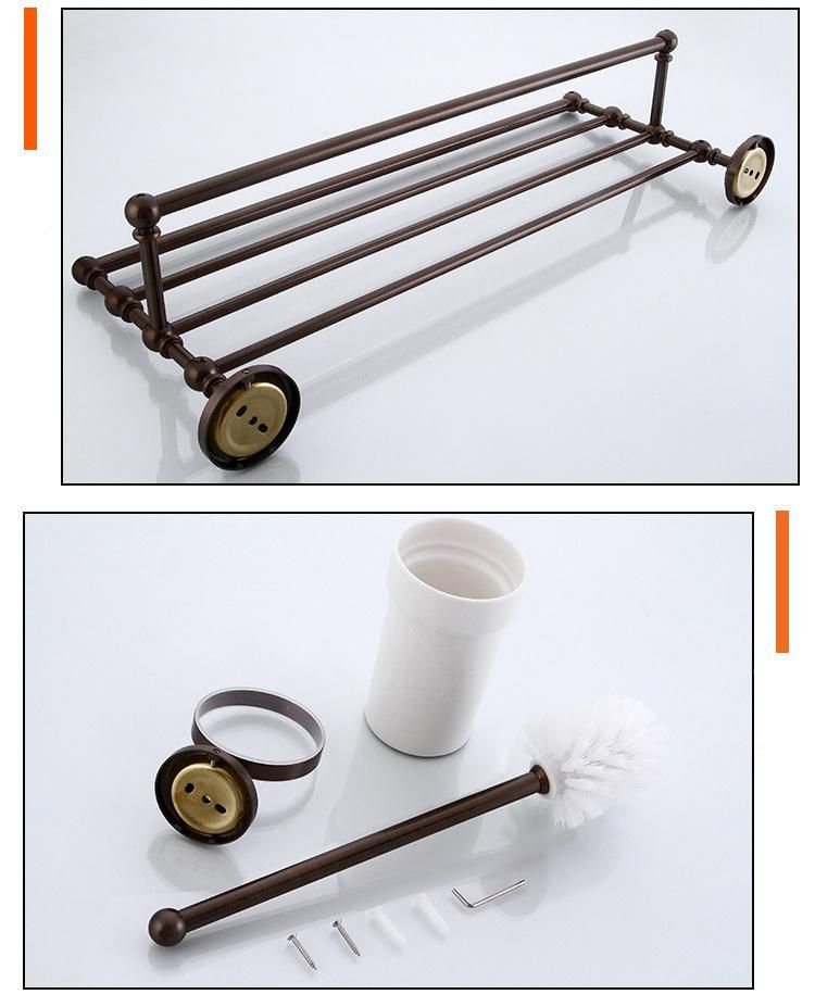 Oil Rubbed Bronze Metal Wall Mounted Whole Set Commercial Hotel Towel Rack