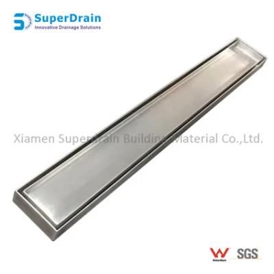Stainless Steel Bathroom Long Easy Floor Drainage with Tile Insert Cover Plate