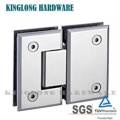 Heavy Duty Stainless Steel Bathroom Hardware Fitting 180 Degree Glass to Glass Shower Hinge