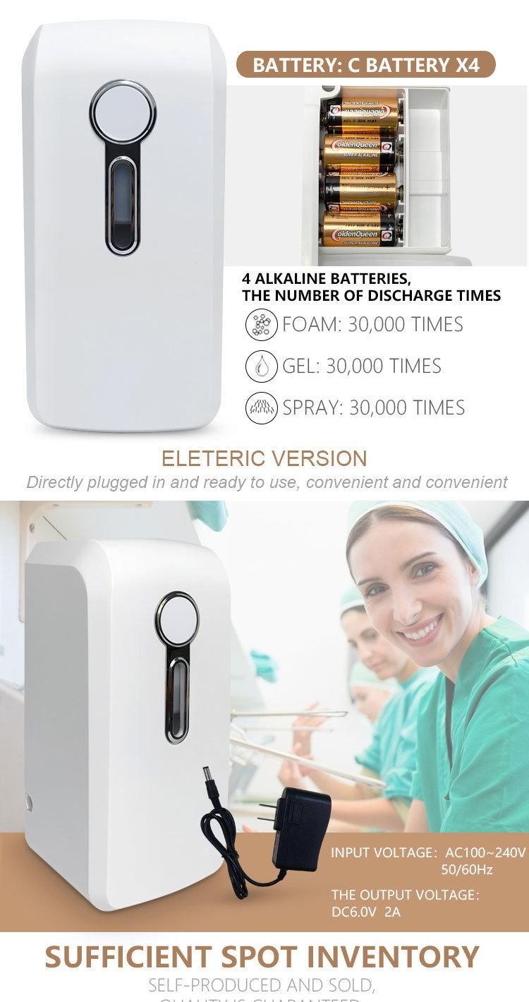 Touchless Automatic Hand Sanitizer Dispenser Wall Mounted Foam Soap Dispenser Set Bathroom