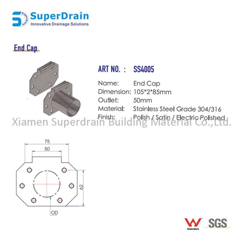 China Ss Trench Drain Shower Slot Drainage Kit