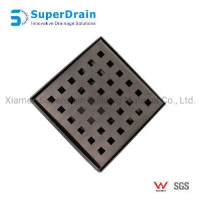 4 Inch Size Floor Application PVD Black Floor Drain