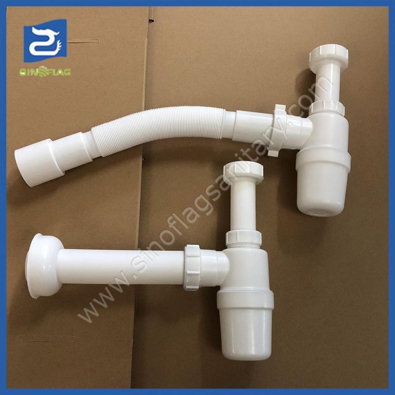 Dn40 PP Material Sink Drain Bottle Trap with 32mm Pipe
