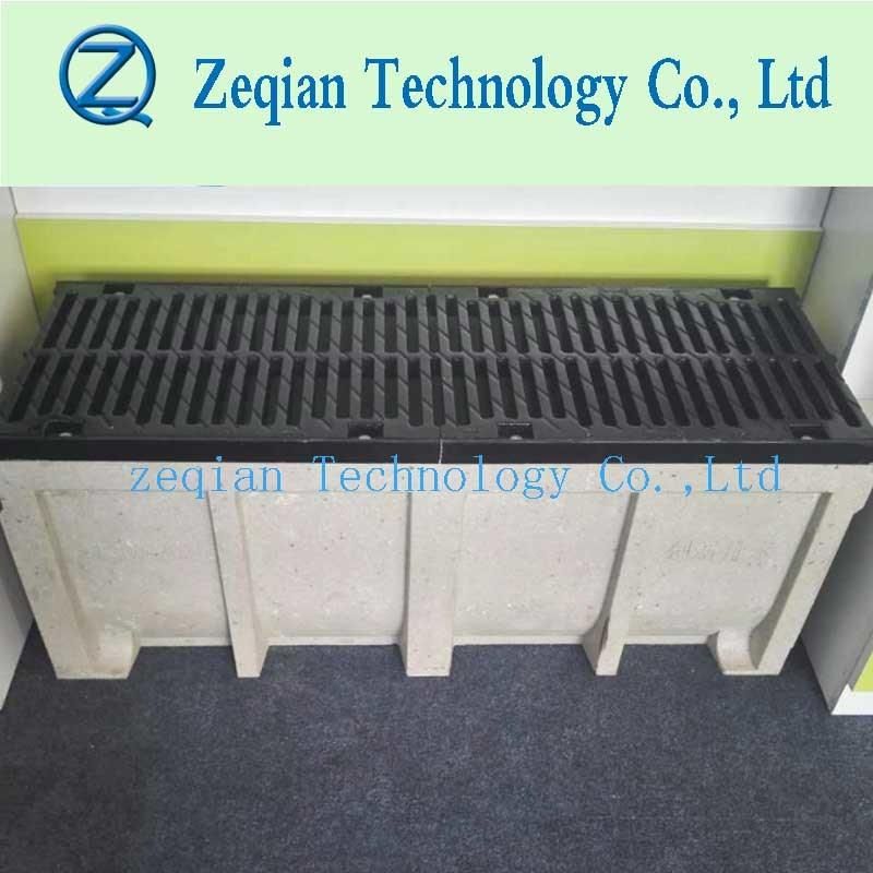 Precast Polymer U Shape Trench Drain with Steel Grating Cover