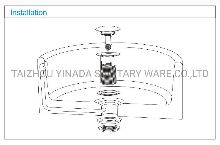 1"1/4 Mushroom Cap Basin Pop up Waste Drain with Overflow Bathroom Sink Drain (ND520)