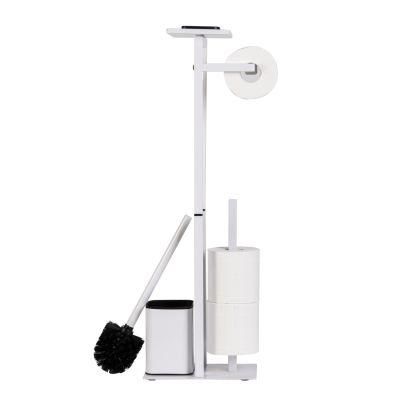 European Bathroom Metal Stand Shelf Metal Paper Towel Holder with Phone Shelf