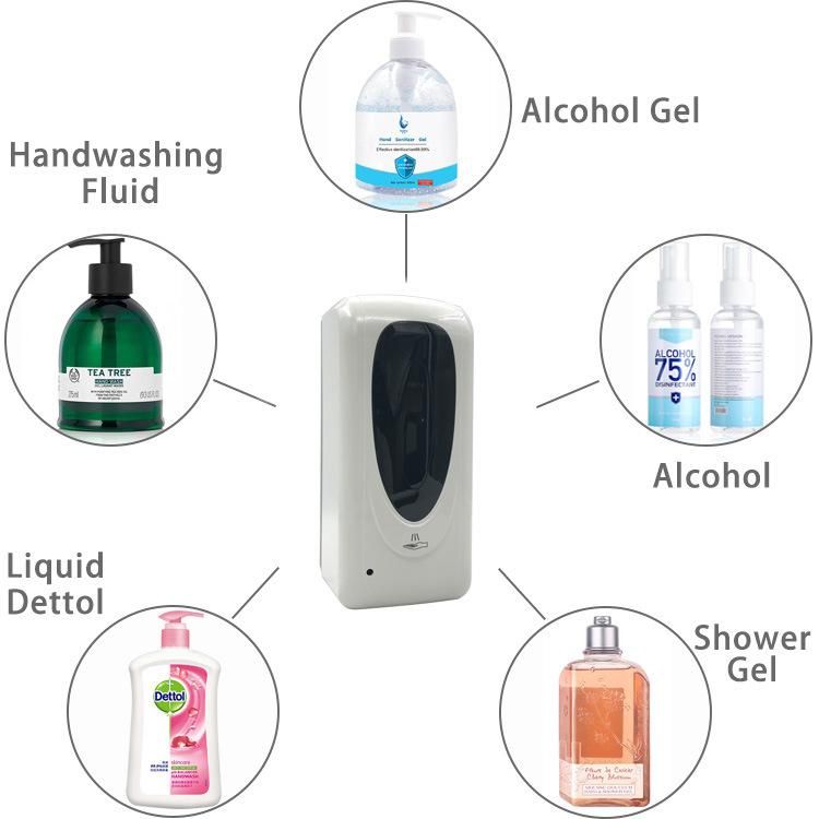 Ce Electric Battery Operated Touchless 1000ml Automatic Spray Liquid Soap Hand Sanitizer Alcohol Gel Dispenser
