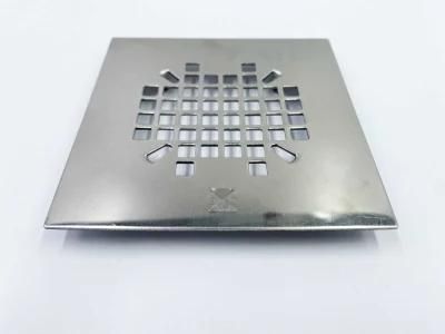 Stainless Steel Orb Surface 4&quot; Square Shower Drain