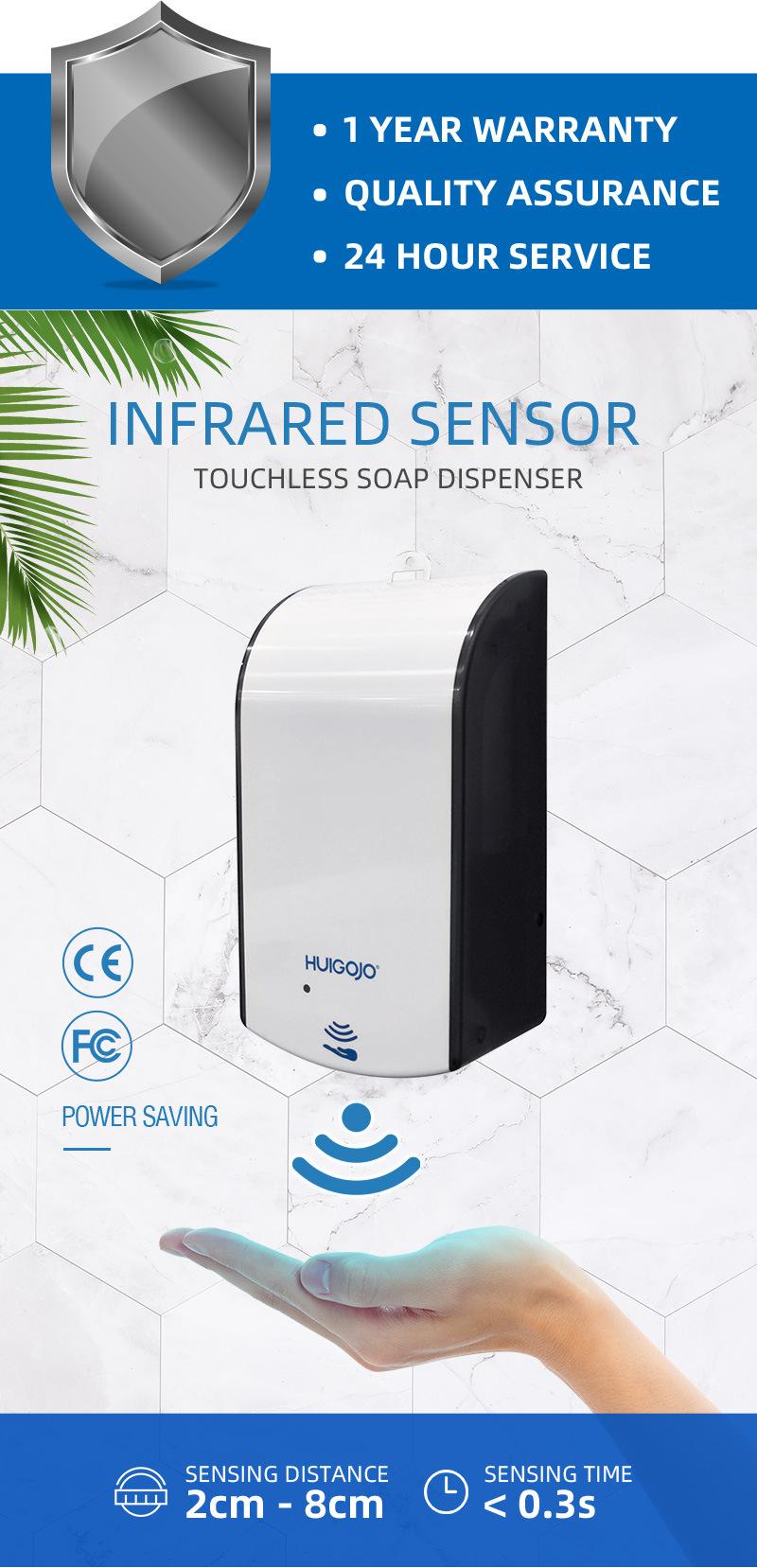 Customized Logo Washroom 1000ml Automatic Gel Foam Soap Dispenser