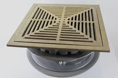 Square Floor Drain Made by Bronze