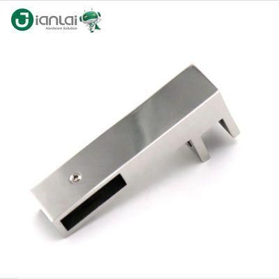 Stainless Steel F-Shaped Bathroom Door Hinge Glass Clamp Holder Window Fixing Clip