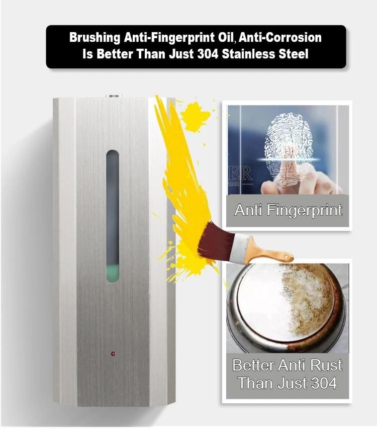 Saige 1000ml Stainless Steel Sensor Foam Hand Sanitizer Soap Dispenser Automatic
