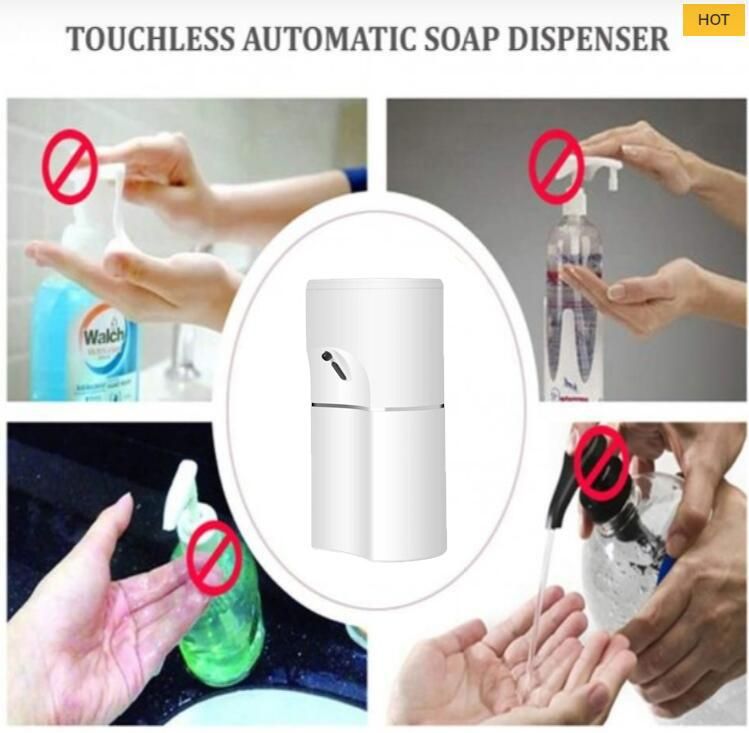 LED Rip Sensor Touchless Alcohol Dispenser with Visiable Window Automatic Hands-Free Soap Dispenser Sanitizer