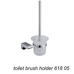 Wall Mounted Zinc Alloy Toilet Brush Holder Chrome Finish 61805