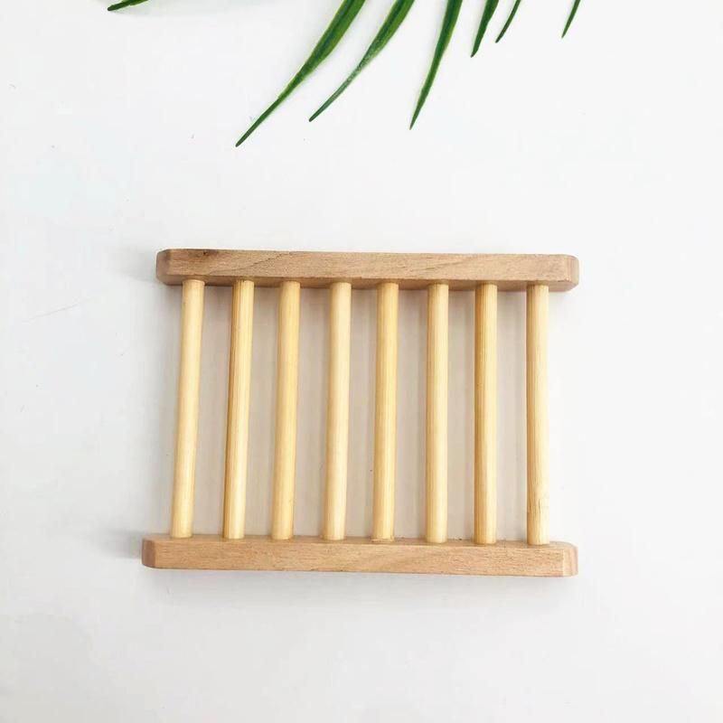 Handmade Natural Wood Bamboo Bathroom Soap Rack Portable Soap Bar