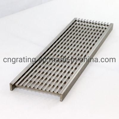 Stainless Steel Heelguard Wedge Wire Grate External / Internal Pathway Trench Drain Cover Shower Kit Grating Drainage