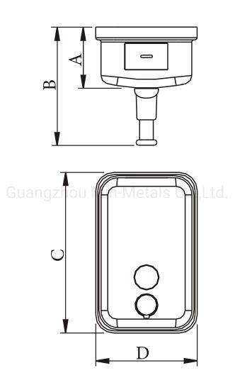 Stainless Steel Manual Gel Soap Dispenser Hotel Supply