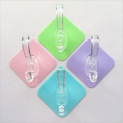 Candy Color Bedroom Clothes Hat Towel Self Adhesive PVC Sticky Hook