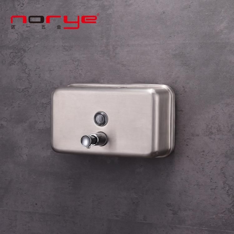 Wall-Mounted Stainless Steel Soap Dispenser with Plastic Inner Box for Hospital