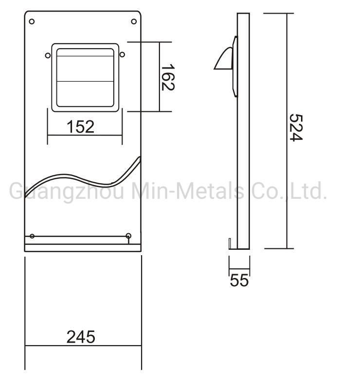 S. S. Toliet Tissue Dispenser Wall Mounted Paper Holder Mx-pH308