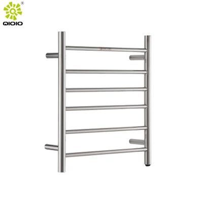 Guangdong Modern Bathroom Accessories 304 Stainless Steel Round Hotel Wall Mount Heated Towel Warmer Rack