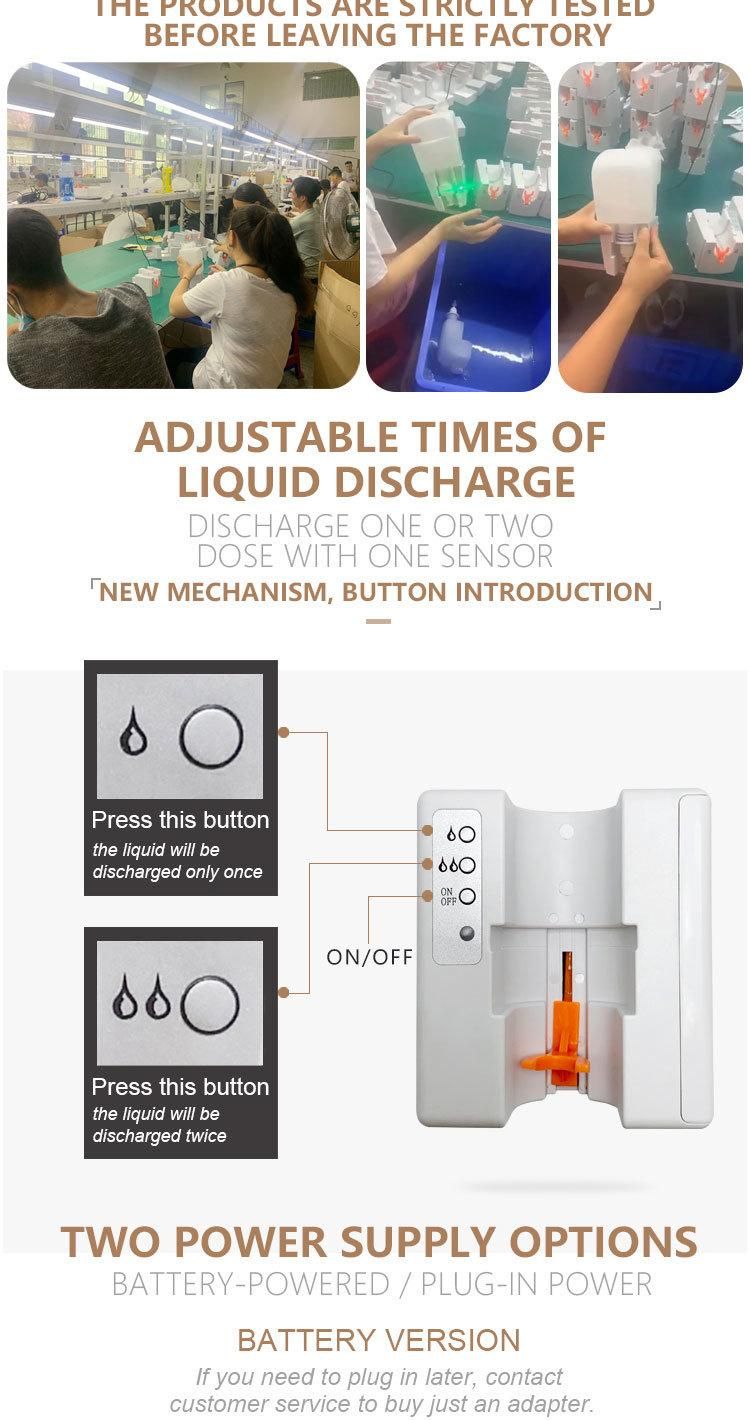 Touchless Automatic Hand Sanitizer Dispenser Wall Mounted Foam Soap Dispenser Set Bathroom