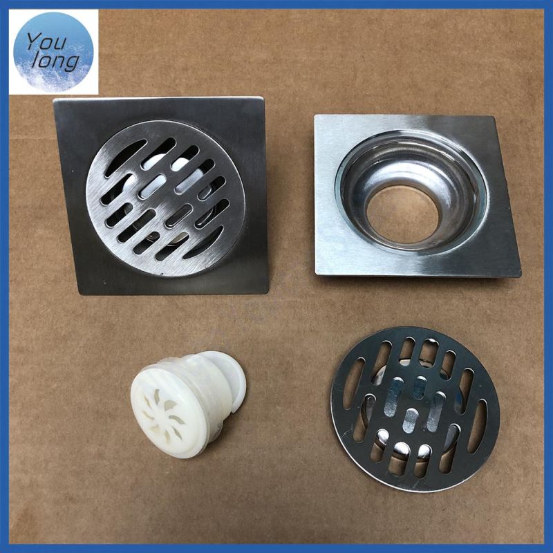 Wholesale 10cm Square Ss 304 Bathroom Odor-Proof Floor Drain