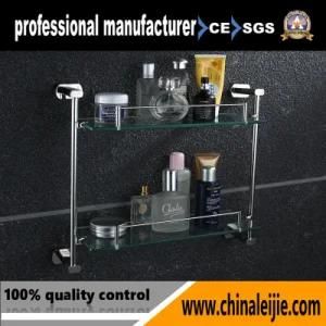 Hot Sale Stainless Steel 304 Bath Double Glass Shelves Bathroom Set