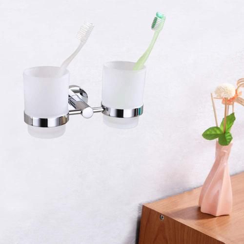 Big Round Base Stainless Steel Double Tumbler Holder