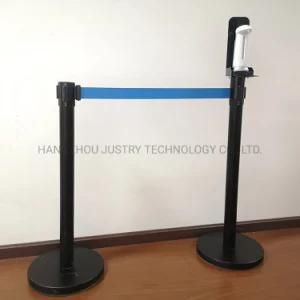 3m-Belt Bank Airport Queuing Activity Crowd Control Stainless Steel Automatic Hand Sanitizer Dispenser