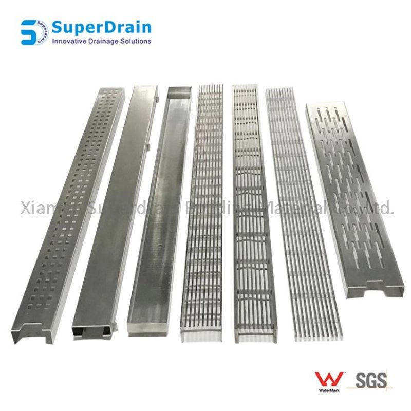 Bathroom Accessories Long Rectangle Linear Bathroom Floor Drain