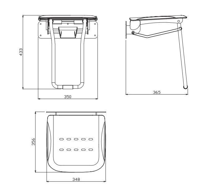 Strong Shower Seat with Feet Can Be Loaded for 250kgs