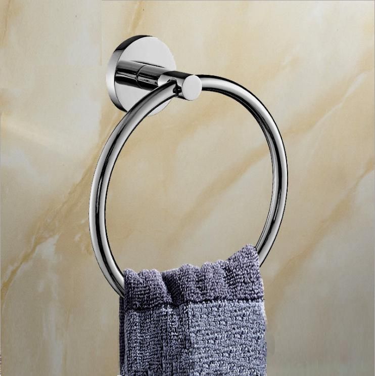 High Quality Wall Mounted Bathroom Zinc Chromed Bathroom Towel Ring