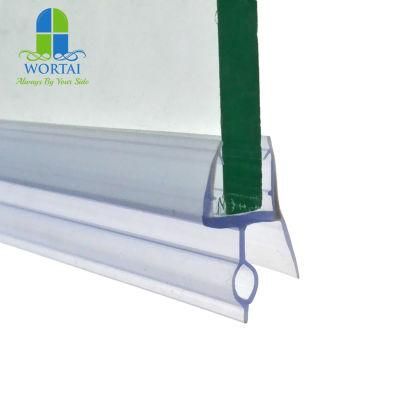 Shower Door Bottom Seal Strip for 3/8 Inch Glass Thick Shower Doors Glass Free Cutting Length