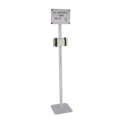 Hot Sale Wholesale Aluminum Alloy Pole with Metal Base Poster Frame Tissue Paper Stand with Dust Bin