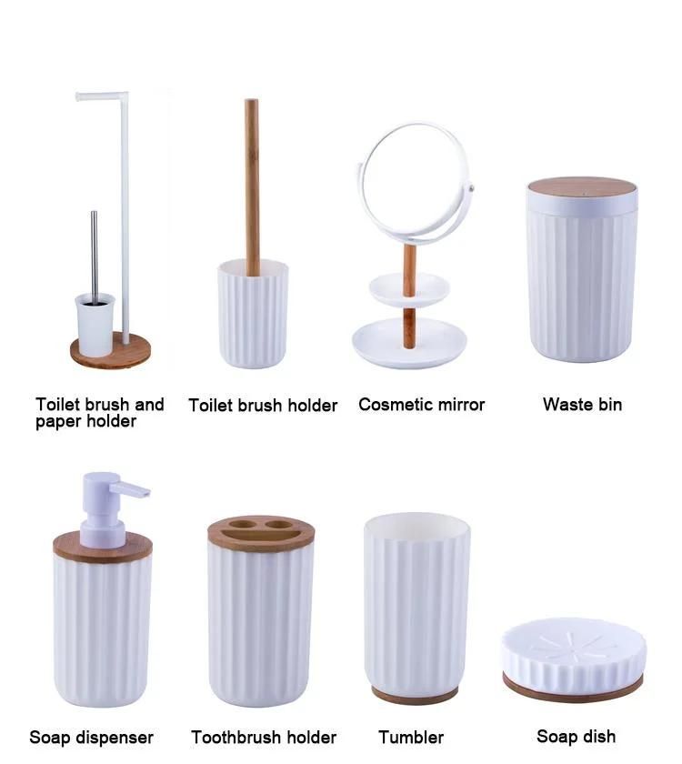 Hot Selling Eco-Friendly Seven-Pieces Household White Bathroom Accessories