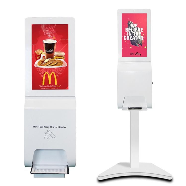 High Quality Touchless Auto Hand Sanitizer Soap Dispenser Floor Stand Bracelet Kiosk Sensor Advertising Display Digital Signage