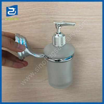 Chinese Wholesale Bathroom Metal Glass Hand Manual Liquid Soap Dispenser
