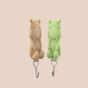 Self Adhesive Removable PU Cartoon Door Coat Wall Hanger Hooks