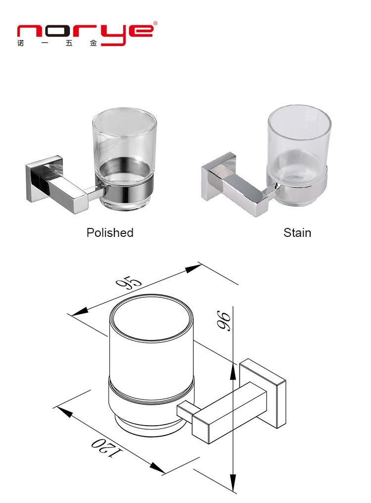 Bathroom Accessories Stainless Steel Toothbrush Holder Tumbler Holder
