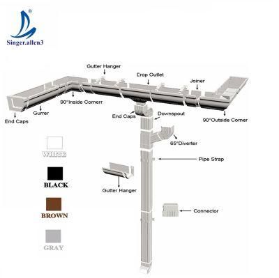 Plastic Rain Gutter Accessories Pipe Fitting Prices