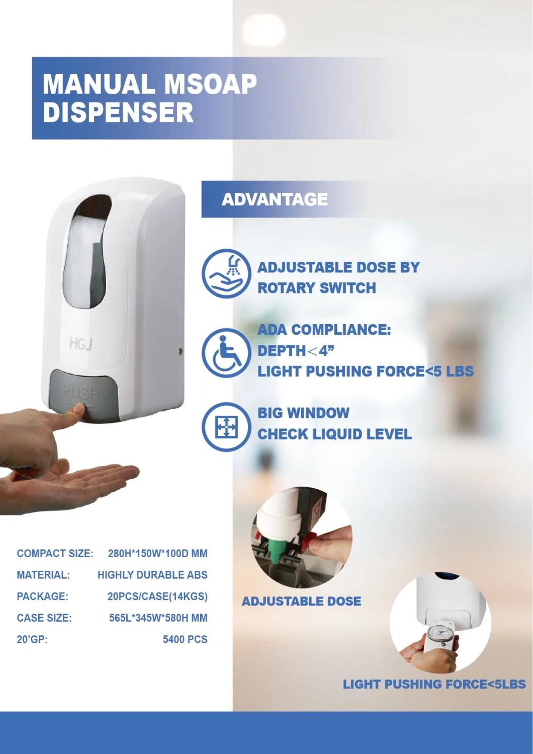 Airport 1000ml Manual Foam Soap Dispenser with Ada Compliance Design