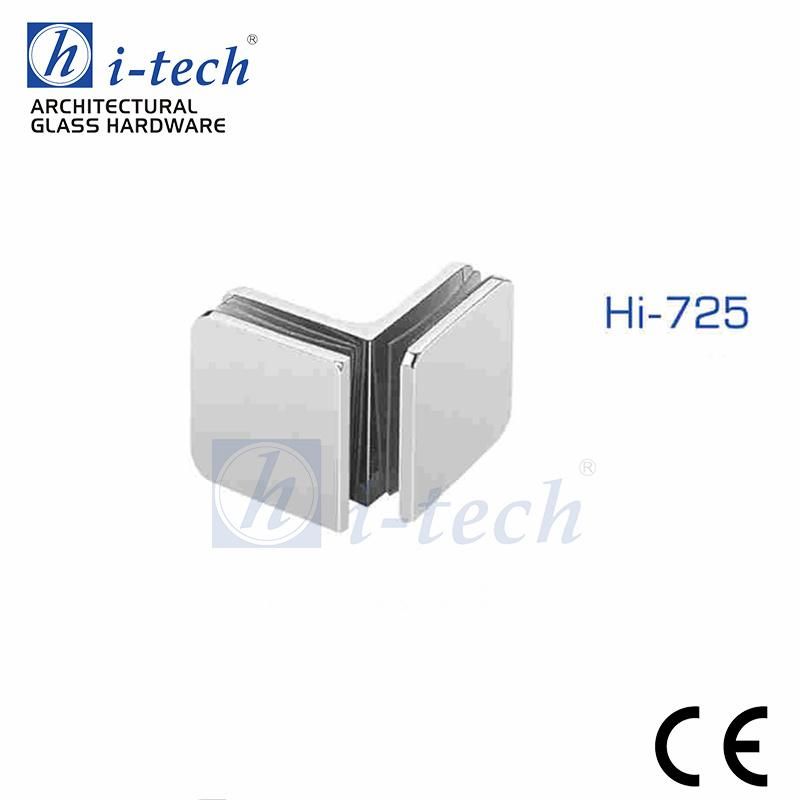 Hi-725 90 Degree Connector Glass Clip for Bathroom Glass