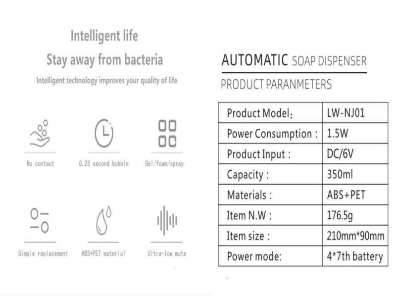 2022 Latest Automatic Liquid Infrared Sensor Soap Dispenser